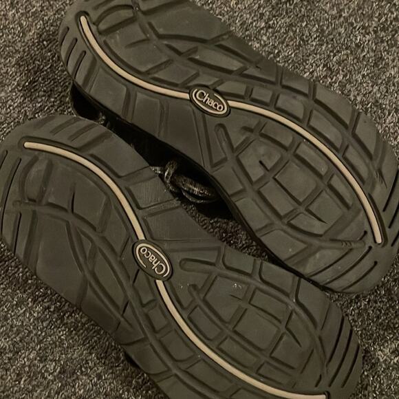 Chaco ZX/2 Ecotread Classic Strappy Comfort Sandal Size 8 Black & Gray Jacquard - Picture 4 of 5